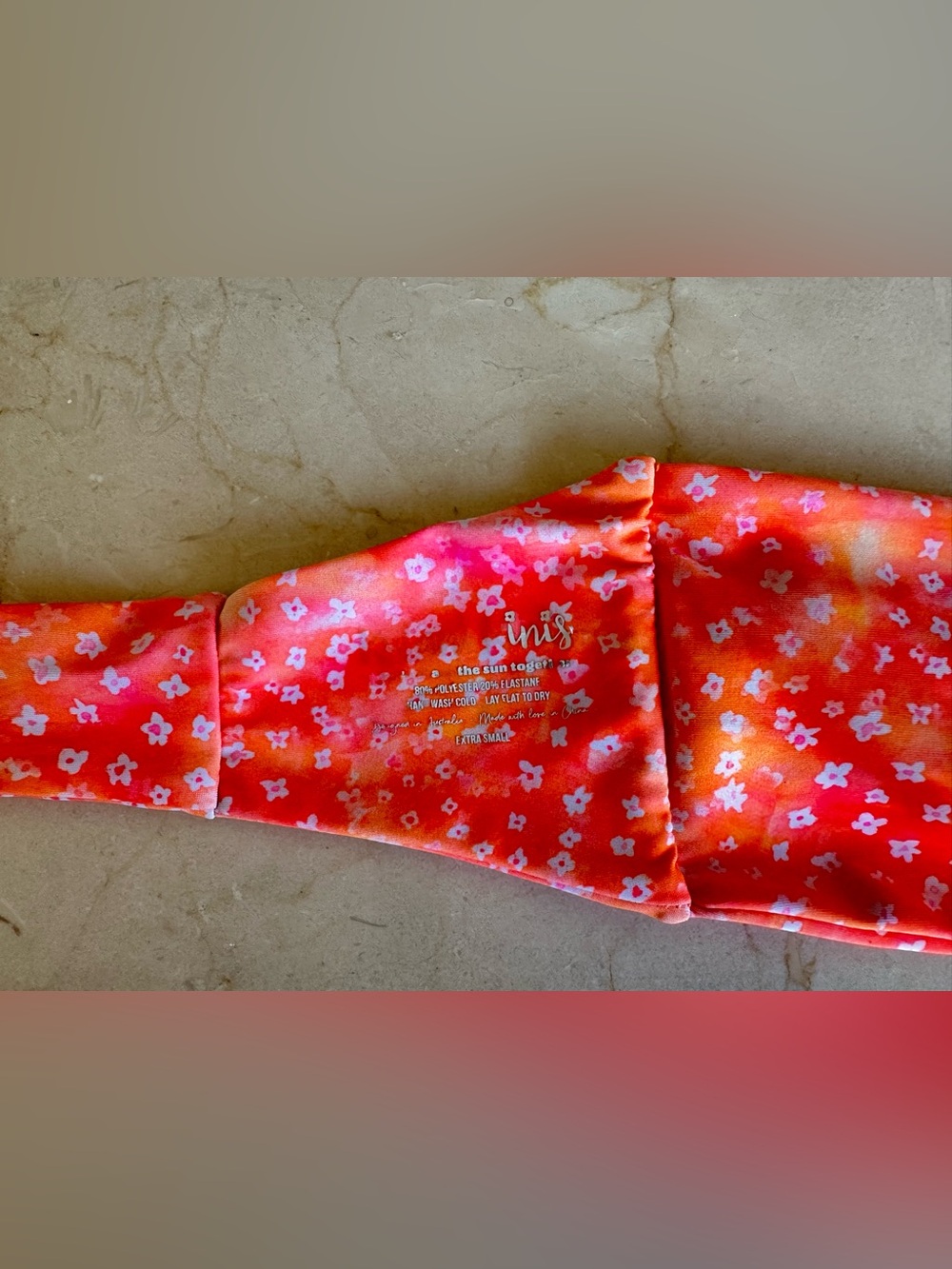 Kulani Kinis Coral Crush extra small bandeau top - Picture 3 of 3